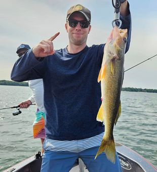 Casting toward structure on a Brainerd lake