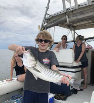 Proud Striped Bass Catch