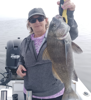 Reeled in a big one on the boat today!