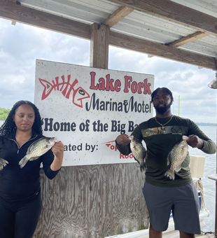 Landed a nice catch of crappie at the lake today!