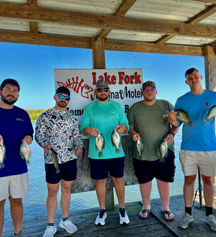 Great crappie action today! Clear conditions made for an exciting adventure on the water.