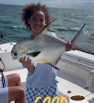 Nice permit caught using jigging and trolling techniques at Caribbean Club!