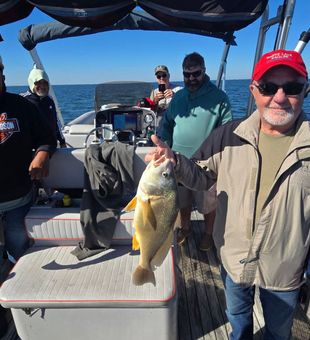 Double freshwater drum action in Whitehall MI waters!
