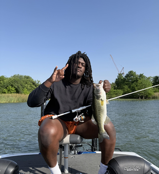 Reeled in a massive Florida Bass after a hard-fought battle in the Texas heat!