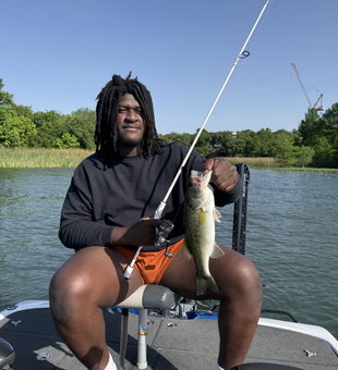 An impressive Largemouth Bass caught with some serious angling skills at Buchanan Dam!