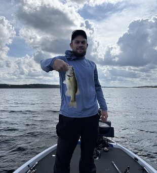Nice largemouth bass using heavy tackle at Buchanan Dam!