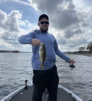 Nice largemouth bass using heavy tackle at Buchanan Dam!