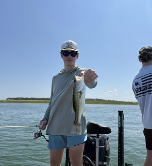 Reeled in a big Largemouth Bass at Buchanan Dam, TX!