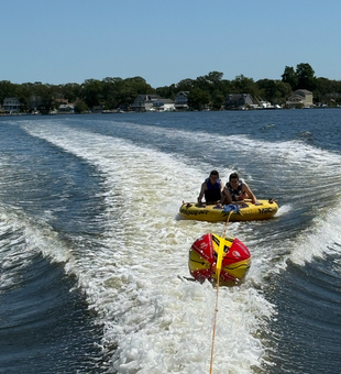 Lively tubing on Barnegat Bay