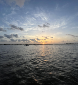 Perfect evening on Matagorda Bay waters.