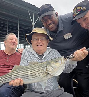 Beautiful striped bass landed in Acworth!