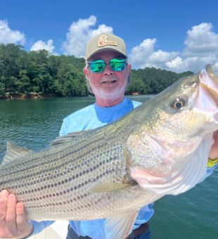 Big striped bass landed on Lake Allatoona