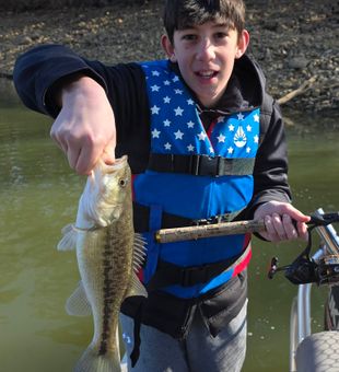 Spring fishing action on Lake Allatoona, GA.