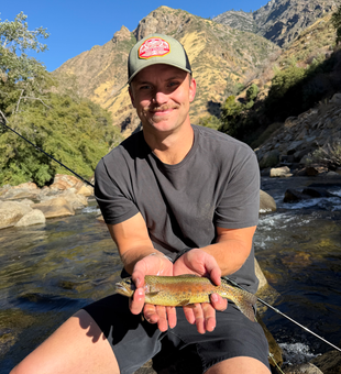 Fresh trout from Kings River fly fishing success!
