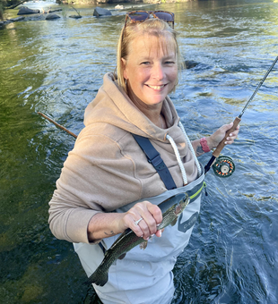 Double rainbow trout success on Kings River!