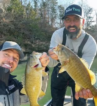 Largemouth bass action heating up on the lakes near Richland, Missouri.