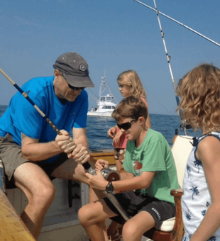 Family Fishing in Cape Cod Bay