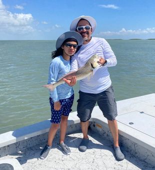 Exciting Redfish catch on the bay!