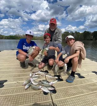 Lake Weiss crappie bite is on—perfect fishing day