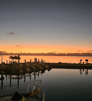 Perfect evening at the Islamorada marina after fishing.