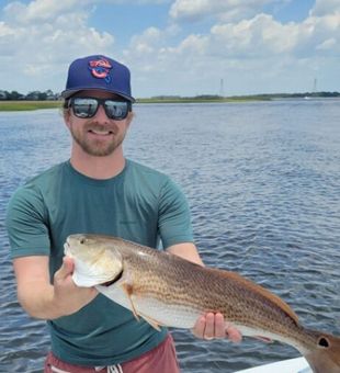 Beautiful Redfish reeled in - Jacksonville Beach, FL.