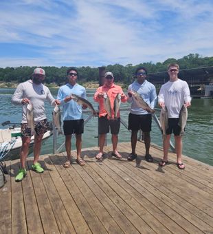 Outstanding striped bass action at Kingston OK!