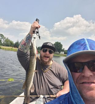 Northern pike action in Alma MI!