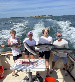 Strong striped bass morning on the water