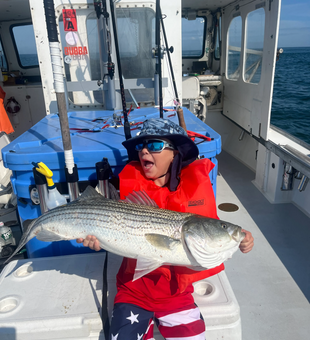 Young Ones Catching Some Striped Bass in MA!