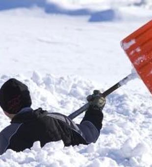 Breaking through Barnstable's winter snow with determination!