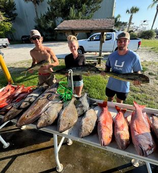 Happy group after full day offshore trip