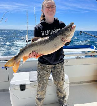 Coho Salmon Caught in Lake Michigan