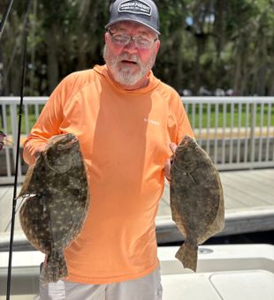 Double Southern Flounder success in Interlachen Florida!