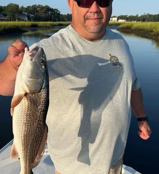 Fishing Oak Island NC Redfish Catch! Book Now!