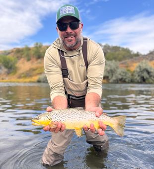 Proud Brown Trout Catch
