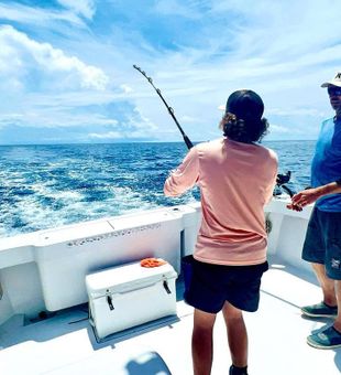 Deep sea fishing action off Wrightsville Beach NC!
