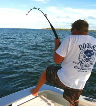 Rod Strongly Bent! This is something big! - Saint James City, FL.