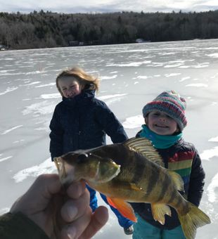 A frozen lake, a good auger, and better company