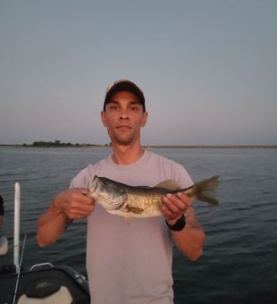 Sunset largemouth bass catch—epic!