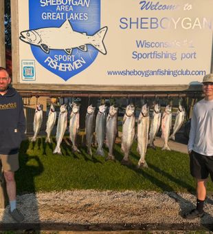 Chinook salmon and bluefish success in Sheboygan!
