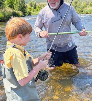 Memorable youth fly fishing moment.