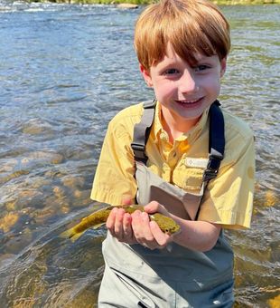 Adorable Brown Trout catch.