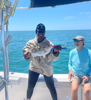 Fun time catching red grouper 