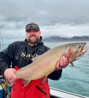 Great catch on the water today! Partly cloudy conditions made for an exciting adventure.