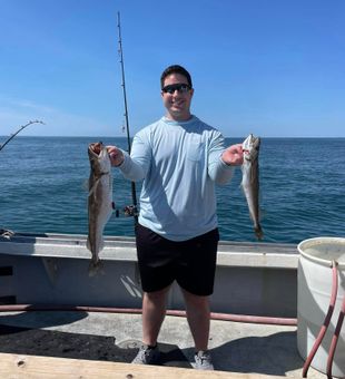Man proudly displaying his catch!