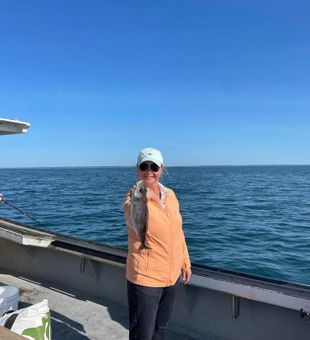 One happy woman and her big catch!