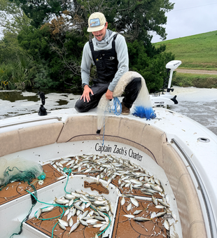 Great catch using deep sea jigging and light tackle! Cloudy conditions made for exciting fishing.