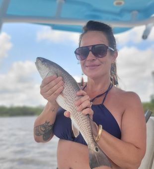 Perfect fishing day with views of Biloxi's coast