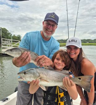 Double redfish action in Hilton Head Island waters!