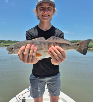 Big redfish landed on a partly cloudy day in Hilton Head!